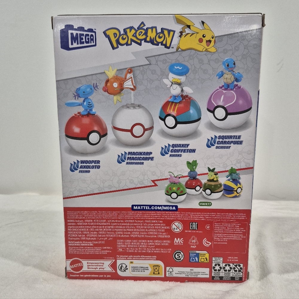 Pokémon MEGA Building Toys Set Water-Type Trainer Team - Building Block Toys